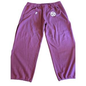 NWOT Telfar Unisex Split Open-Leg Sweatpants Oxblood - Size XL/2XL